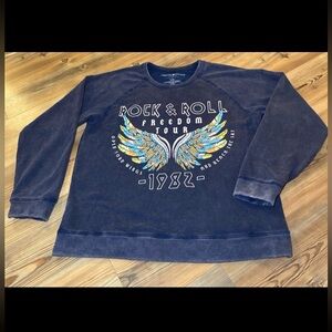 Inspired Culture  grungy Vtg look sweatshirt size XL - super soft & comfy